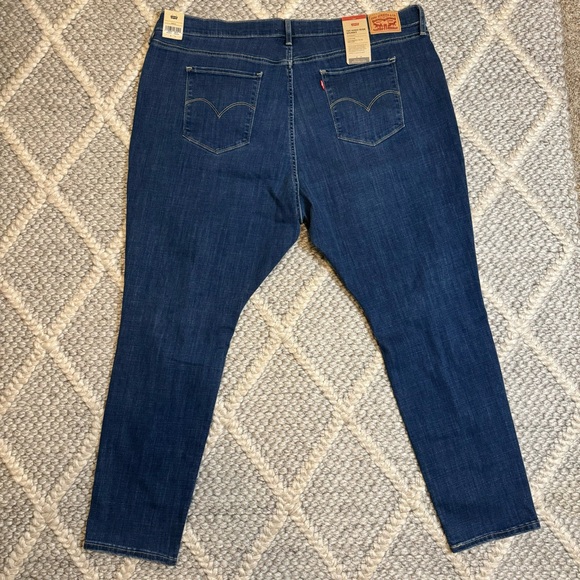 NWT! Levi’s 721 High-Rise Ripped Skinny Blue Hypersoft Jeans Women’s Size 24W - Picture 5 of 10